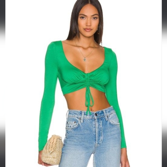 HOUSE OF HARLOW×REVOLVE YULIA TOP IN KELLY GREEN SZ XL - Picture 6 of 14